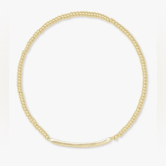 Kendra Scott Gold Addison Stretch Bracelet with Crystal Accents - Picture 2 of 3